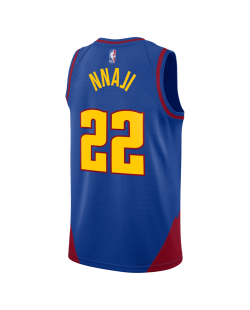 Zeke Nnaji #22 Maillot de déclaration bleu Denver Nuggets