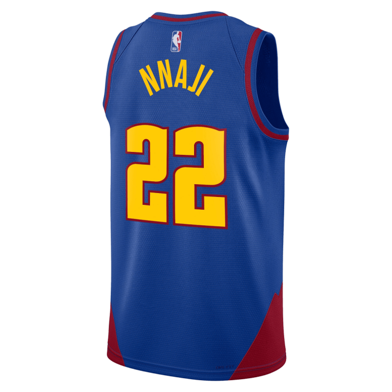 Zeke Nnaji #22 Maillot de déclaration bleu Denver Nuggets