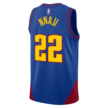 Zeke Nnaji #22 Maillot de déclaration bleu Denver Nuggets