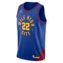 Zeke Nnaji #22 Maillot de déclaration bleu Denver Nuggets