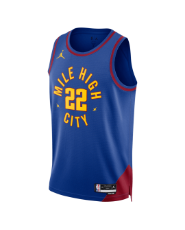 Zeke Nnaji #22 Maillot de déclaration bleu Denver Nuggets