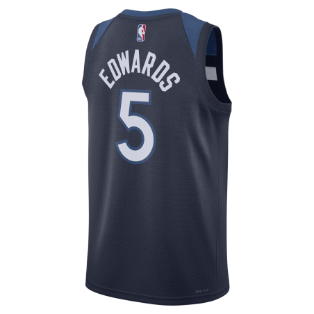 Edwards #5 Maillot Icon Marine des Minnesota Timberwolves