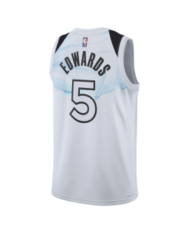 Anthony Edwards #5 Maillot Minnesota Timberwolves White City Edition