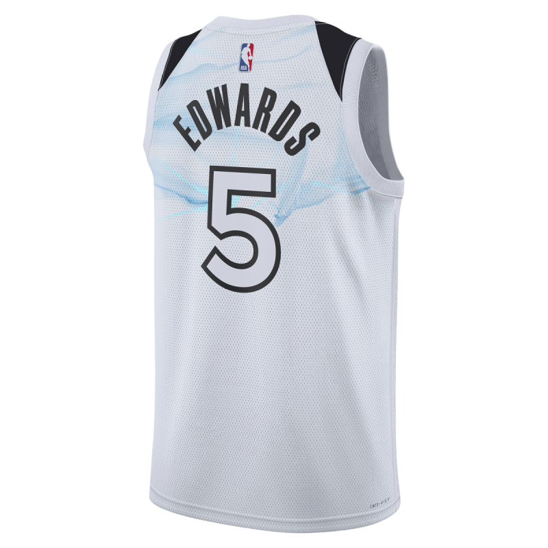 Anthony Edwards #5 Maillot Minnesota Timberwolves White City Edition