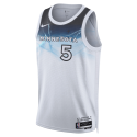 Anthony Edwards #5 Maillot Minnesota Timberwolves White City Edition