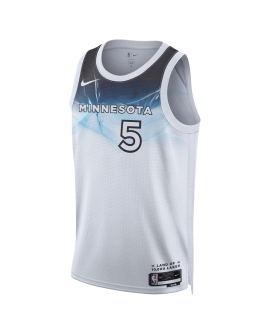 Anthony Edwards #5 Maillot Minnesota Timberwolves White City Edition