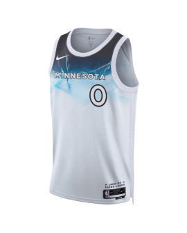 Donte DiVincenzo #0 Maillot Minnesota Timberwolves White City Edition
