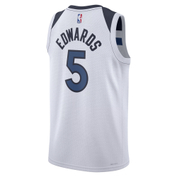 Anthony Edwards #5 Maillot blanc de l'association des Minnesota Timberwolves