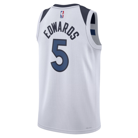Anthony Edwards #5 Maillot blanc de l'association des Minnesota Timberwolves