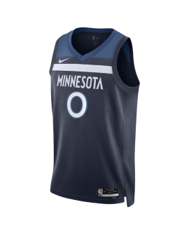 Donte DiVincenzo #0 Maillot Icon Marine des Minnesota Timberwolves