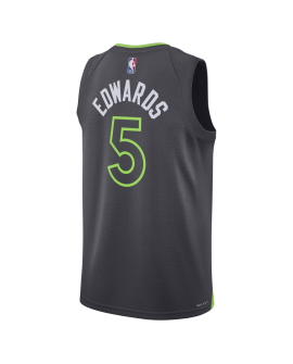 Anthony Edwards #5 Maillot de déclaration au charbon des Minnesota Timberwolves