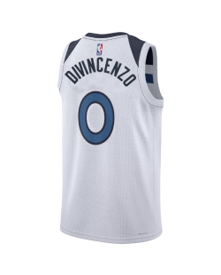 Donte DiVincenzo #0 Maillot blanc de l'association des Minnesota Timberwolves