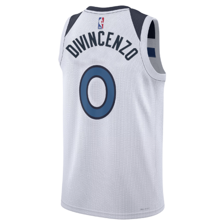 Donte DiVincenzo #0 Maillot blanc de l'association des Minnesota Timberwolves