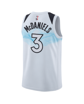 Jaden McDaniels #3 Maillot Minnesota Timberwolves White City Edition