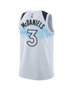 Jaden McDaniels #3 Maillot Minnesota Timberwolves White City Edition