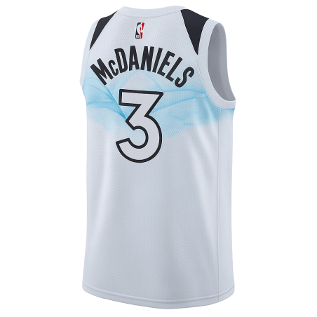 Jaden McDaniels #3 Maillot Minnesota Timberwolves White City Edition