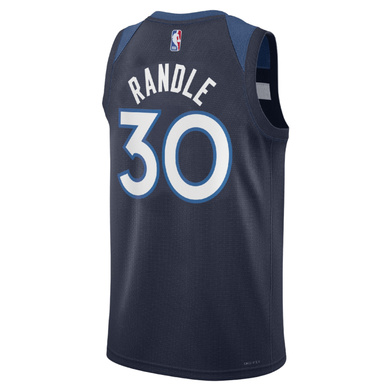 Julius Randle #30 Maillot icône de la marine des Minnesota Timberwolves