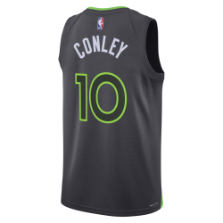 Conley #10 Maillot de déclaration charbon de bois des Minnesota Timberwolves