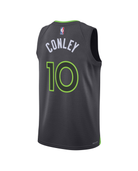 Conley #10 Maillot de déclaration charbon de bois des Minnesota Timberwolves