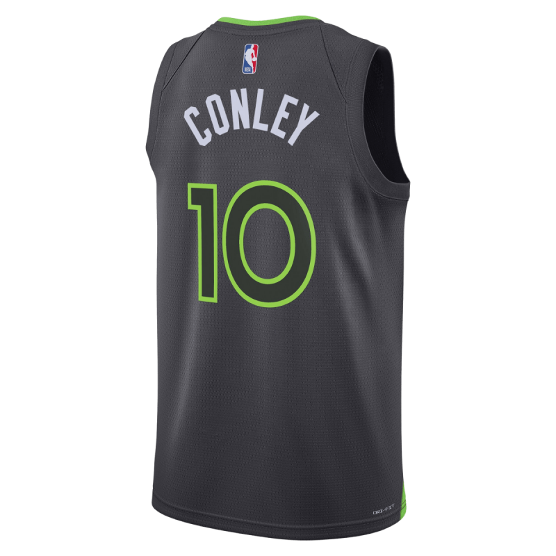 Conley #10 Maillot de déclaration charbon de bois des Minnesota Timberwolves
