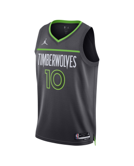 Conley #10 Maillot de déclaration charbon de bois des Minnesota Timberwolves