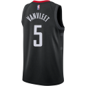 Fred VanVleet #5 Maillot de déclaration noir des Houston Rockets