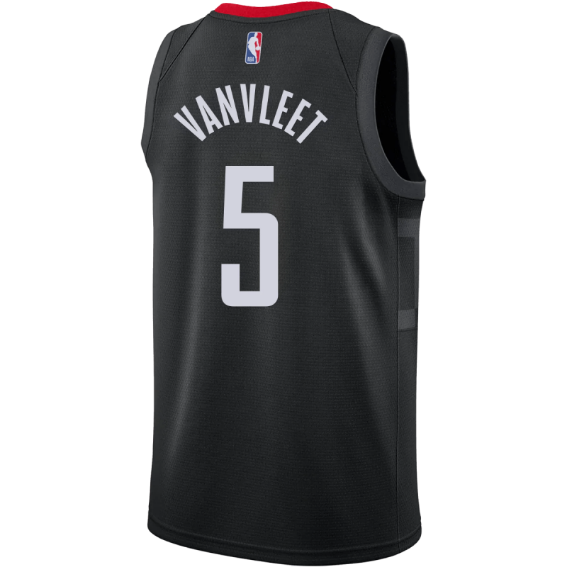 Fred VanVleet #5 Maillot de déclaration noir des Houston Rockets
