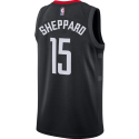 Reed Sheppard #15 Maillot de déclaration noir des Houston Rockets