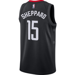 Reed Sheppard #15 Maillot de déclaration noir des Houston Rockets