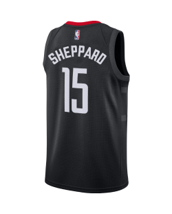 Reed Sheppard #15 Maillot de déclaration noir des Houston Rockets