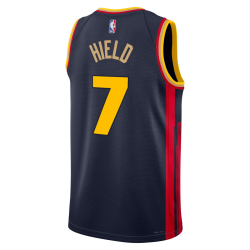 Buddy Hield #7 Maillot Golden State Warriors Navy City Edition