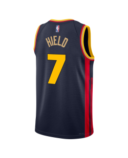 Buddy Hield #7 Maillot Golden State Warriors Navy City Edition