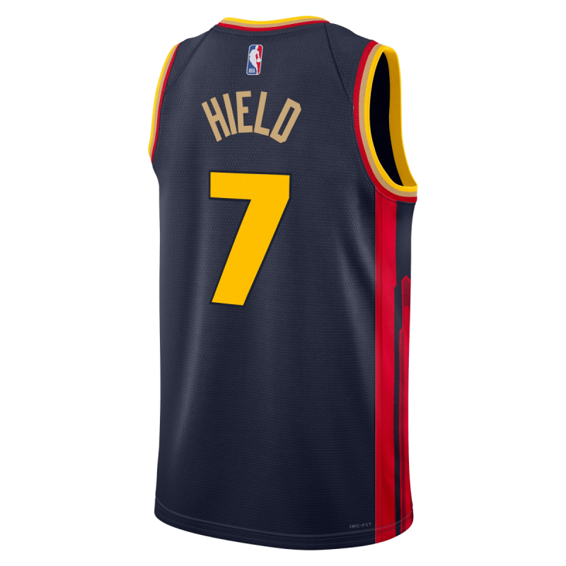 Buddy Hield #7 Maillot Golden State Warriors Navy City Edition