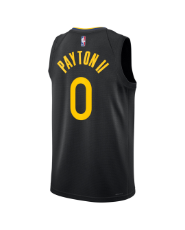 Gary Payton II # 0 Maillot de déclaration noir des Golden State Warriors