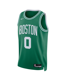 Jayson Tatum #0 Maillot icône verte des Boston Celtics