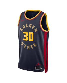Stephen Curry #30 Maillot Golden State Warriors Navy City Edition