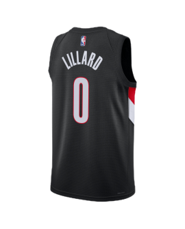 Damian Lillard #0 Portland Trail Blazers Maillot Icône Noir