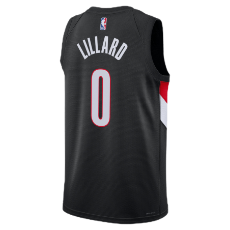Damian Lillard #0 Portland Trail Blazers Maillot Icône Noir
