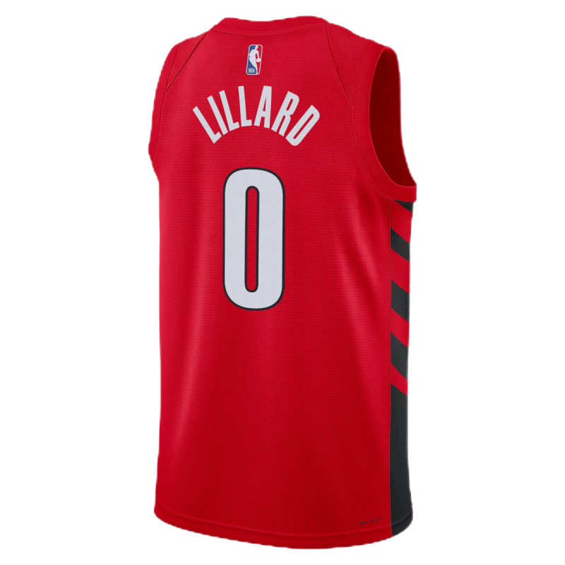 Damian Lillard #0 Maillot de déclaration rouge des Portland Trail Blazers