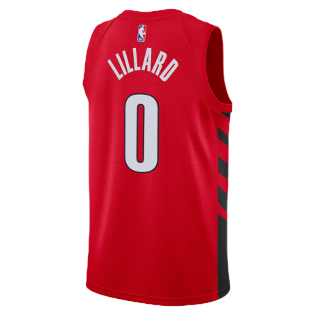 Damian Lillard #0 Maillot de déclaration rouge des Portland Trail Blazers