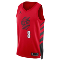 Deni Avdija #8 Maillot de déclaration rouge des Portland Trail Blazers