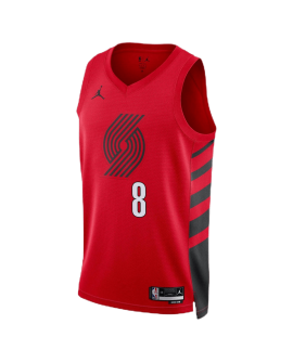 Deni Avdija #8 Maillot de déclaration rouge des Portland Trail Blazers