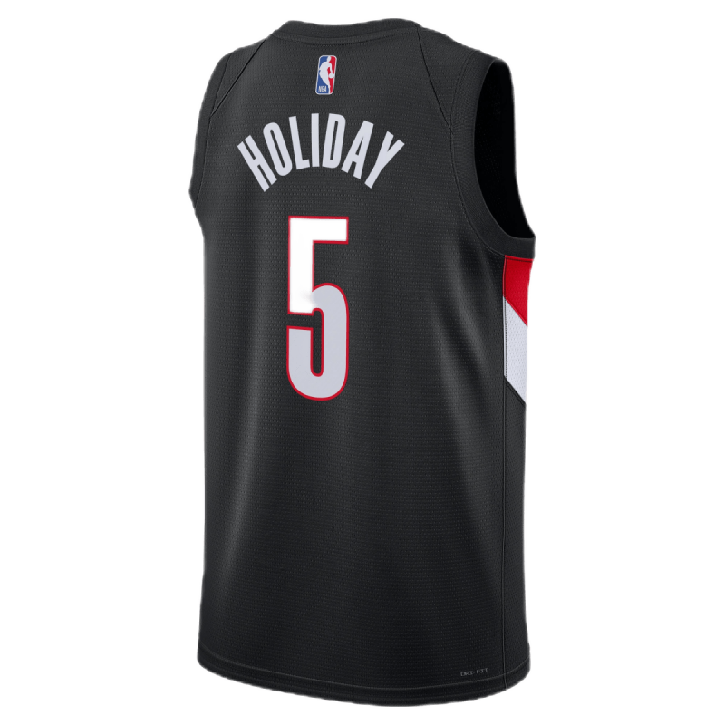 Jrue Holiday #5 Portland Trail Blazers Maillot Icône Noir