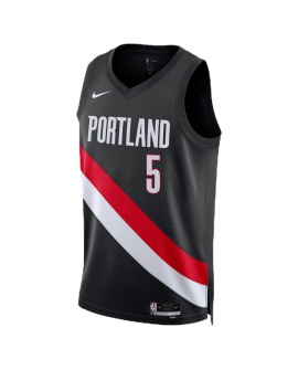 Jrue Holiday #5 Portland Trail Blazers Maillot Icône Noir