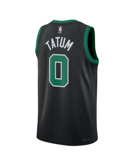 Jayson Tatum #0 Maillot de déclaration noir des Boston Celtics
