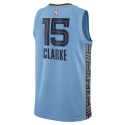 Brandon Clarke #15 Maillot de déclaration bleu clair Memphis Grizzlies