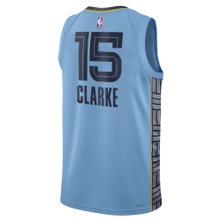 Brandon Clarke #15 Maillot de déclaration bleu clair Memphis Grizzlies