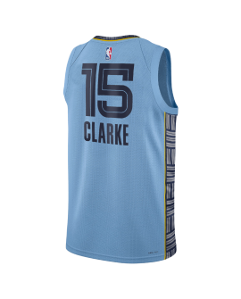 Brandon Clarke #15 Maillot de déclaration bleu clair Memphis Grizzlies