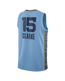 Brandon Clarke #15 Maillot de déclaration bleu clair Memphis Grizzlies