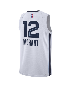 Ja Morant #12 Maillot blanc de l'association Memphis Grizzlies